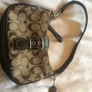 Brown signature coach purse